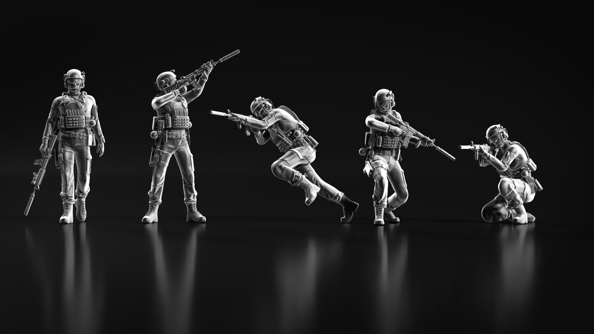 US Soldier Set 06 3D print model_8