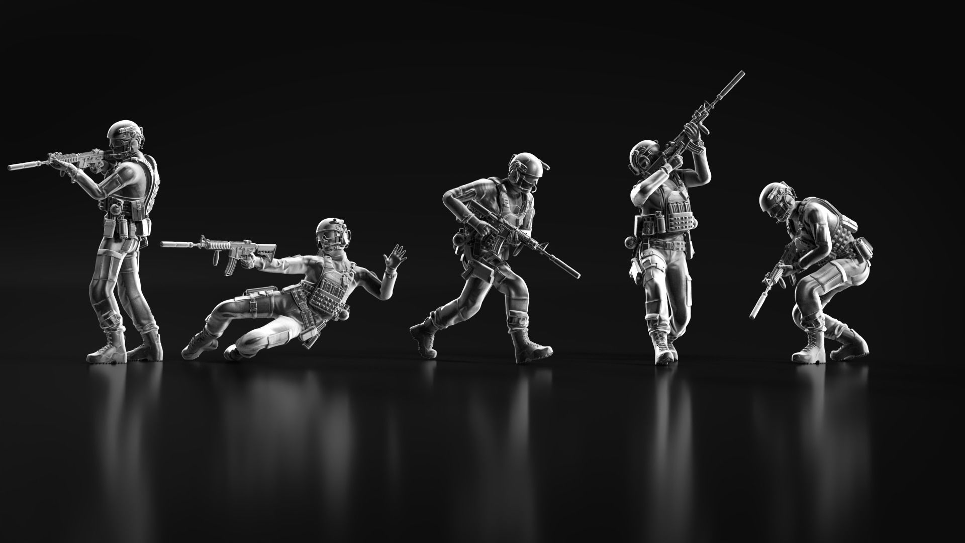 US Soldier Set 06 3D print model_10