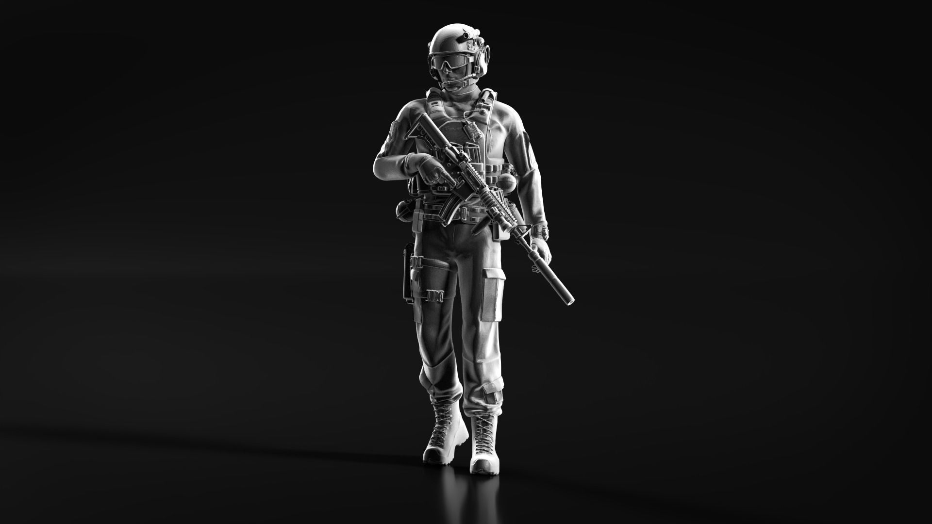 US Soldier Set 06 3D print model_2