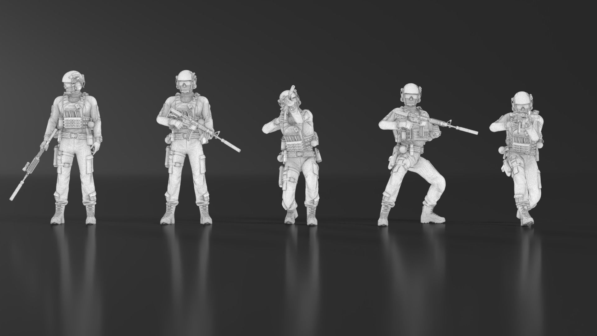 US Soldier Set 06 3D print model_17