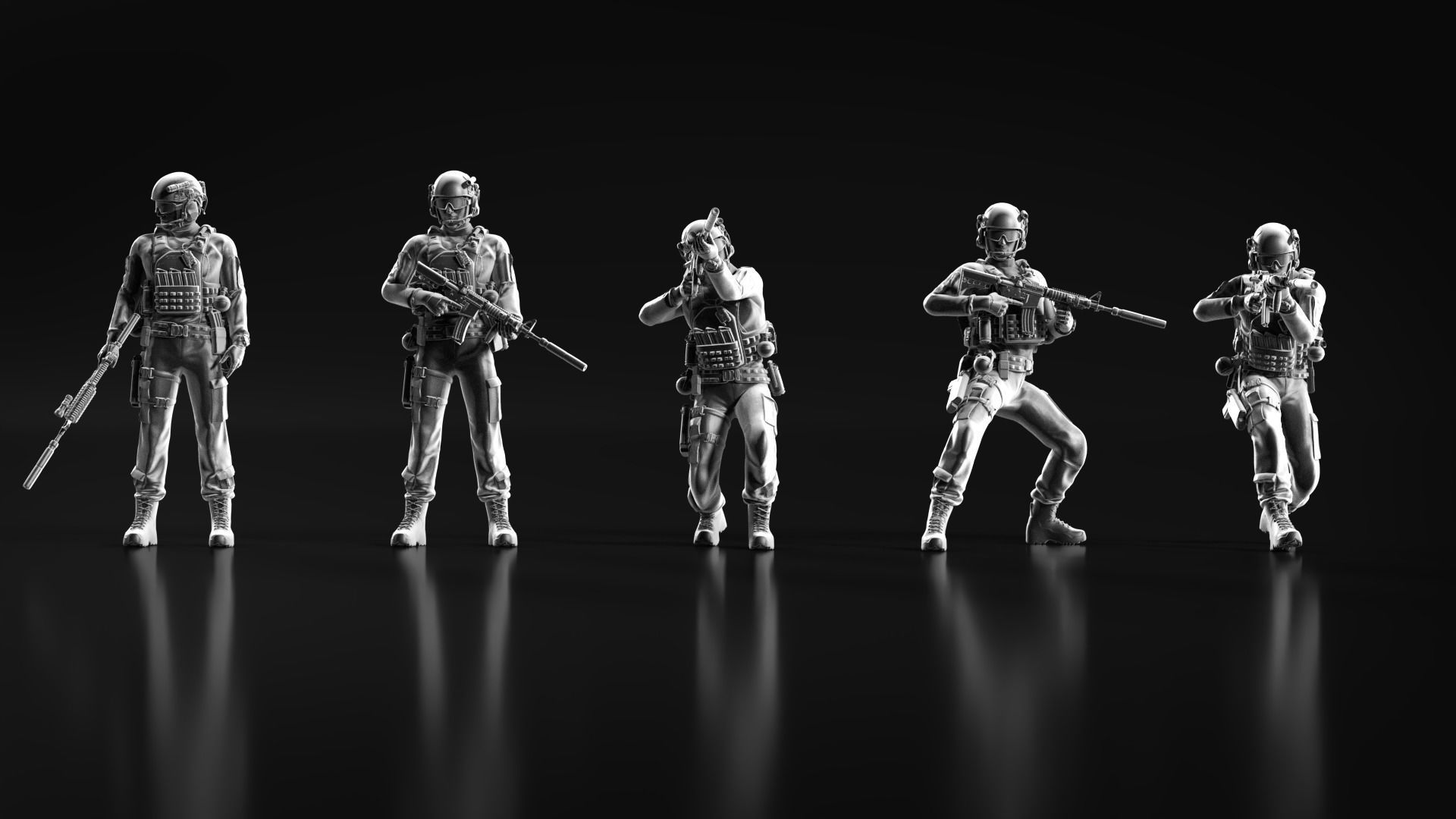 US Soldier Set 06 3D print model_7