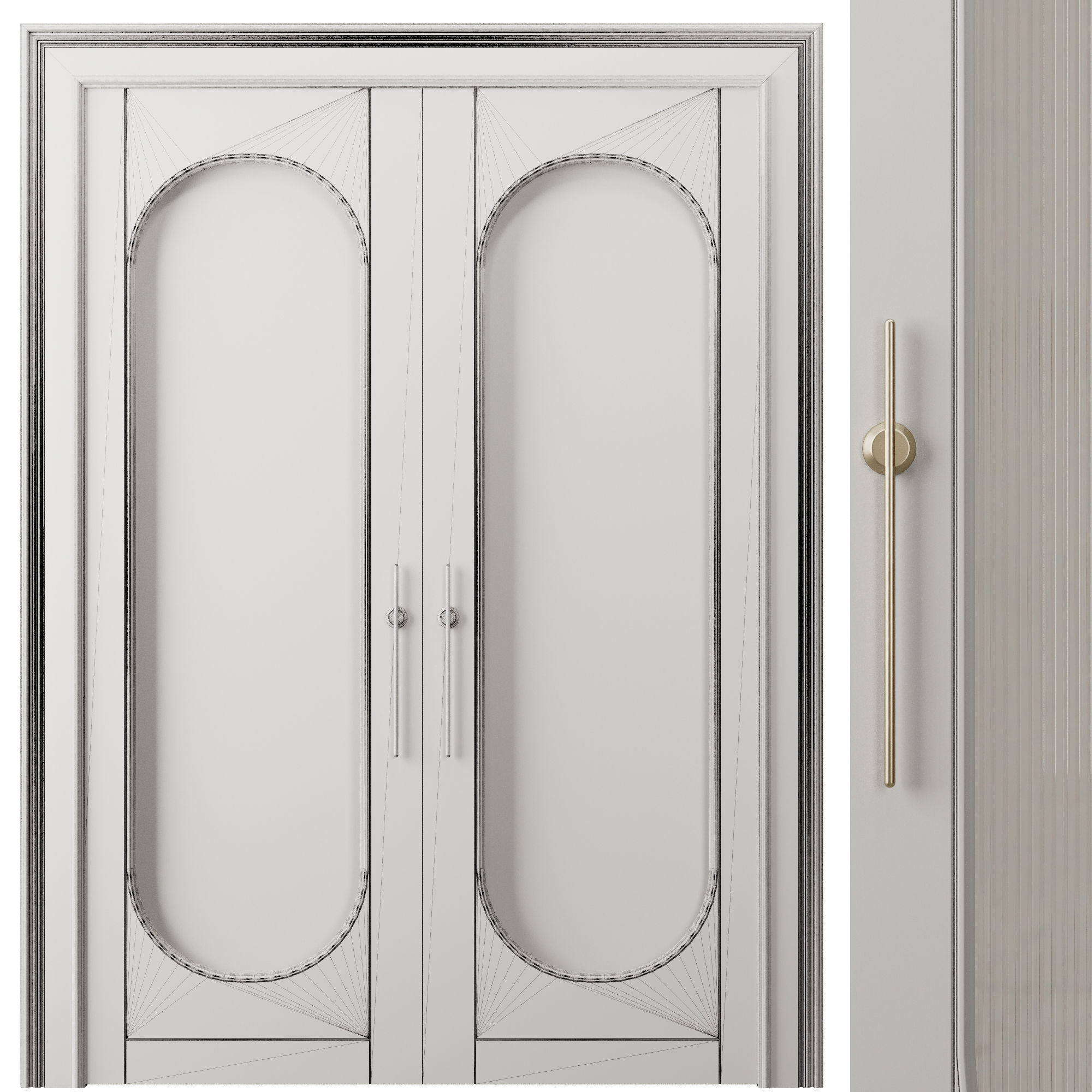Entrance door set12 3D model_2