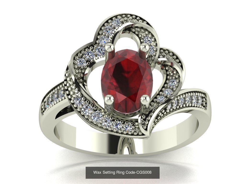 24 Wax Setting Ring Code-CGS001-CGS024 3D Model Collection_19