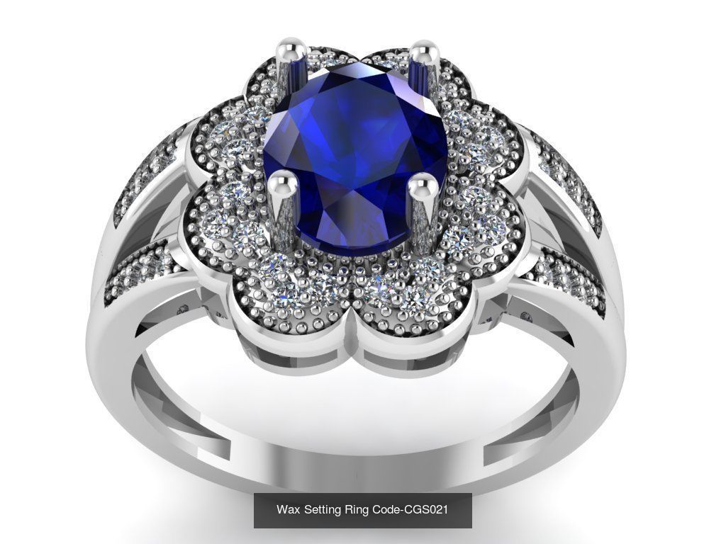 24 Wax Setting Ring Code-CGS001-CGS024 3D Model Collection_6