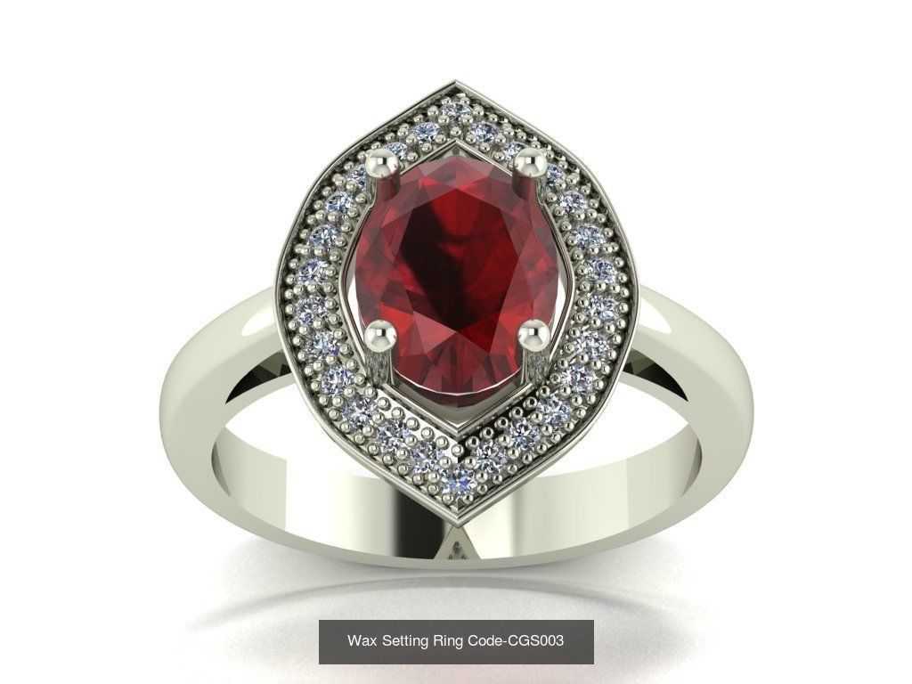 24 Wax Setting Ring Code-CGS001-CGS024 3D Model Collection_24