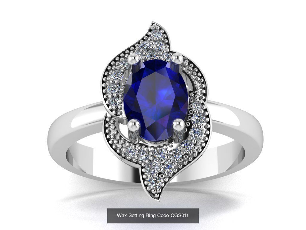 24 Wax Setting Ring Code-CGS001-CGS024 3D Model Collection_16