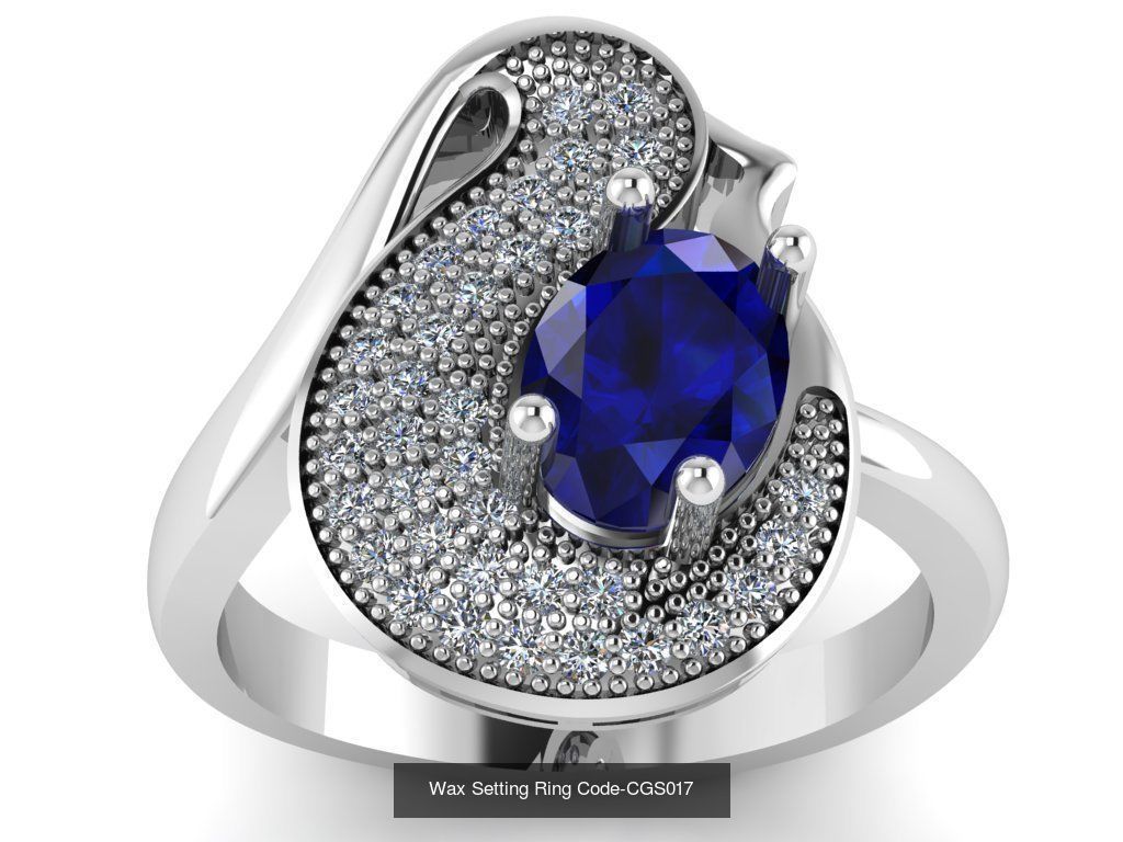 24 Wax Setting Ring Code-CGS001-CGS024 3D Model Collection_10