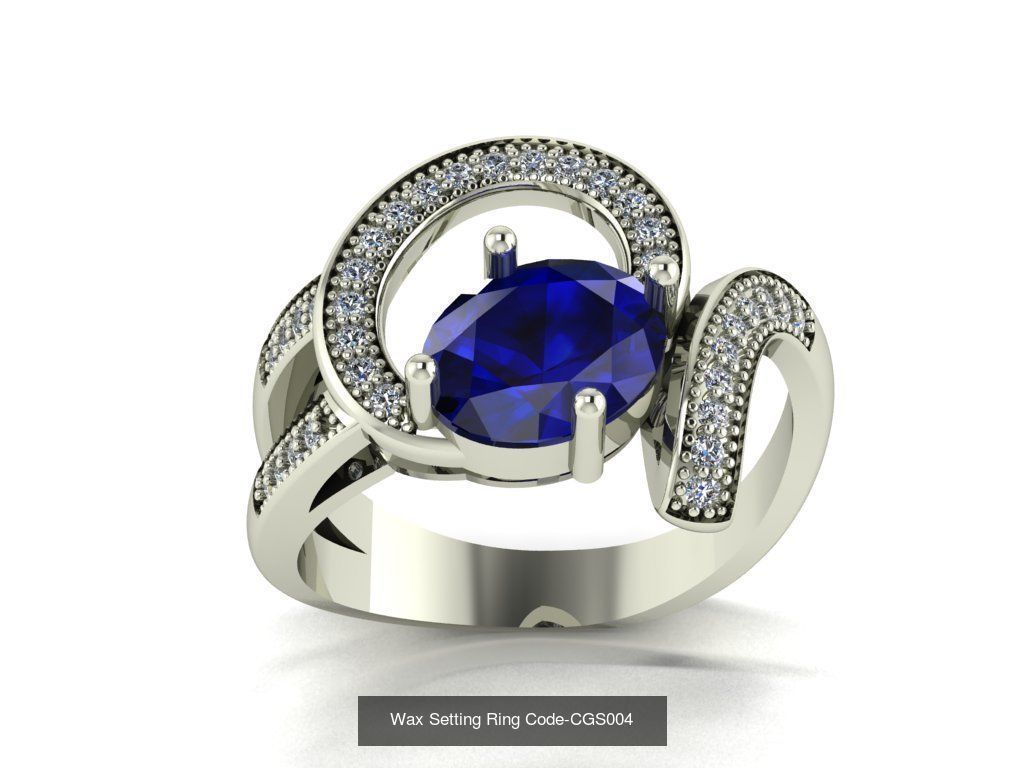 24 Wax Setting Ring Code-CGS001-CGS024 3D Model Collection_23