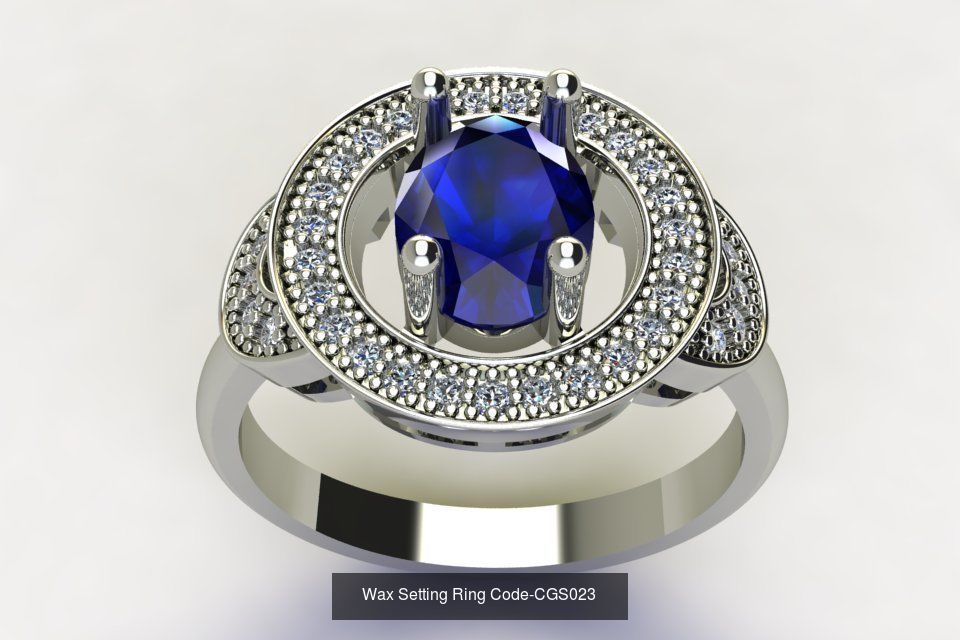 24 Wax Setting Ring Code-CGS001-CGS024 3D Model Collection_4