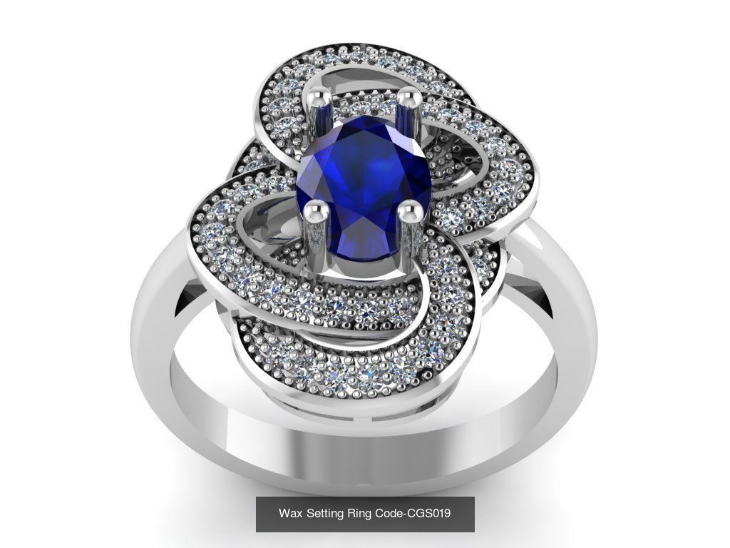 24 Wax Setting Ring Code-CGS001-CGS024 3D Model Collection_8