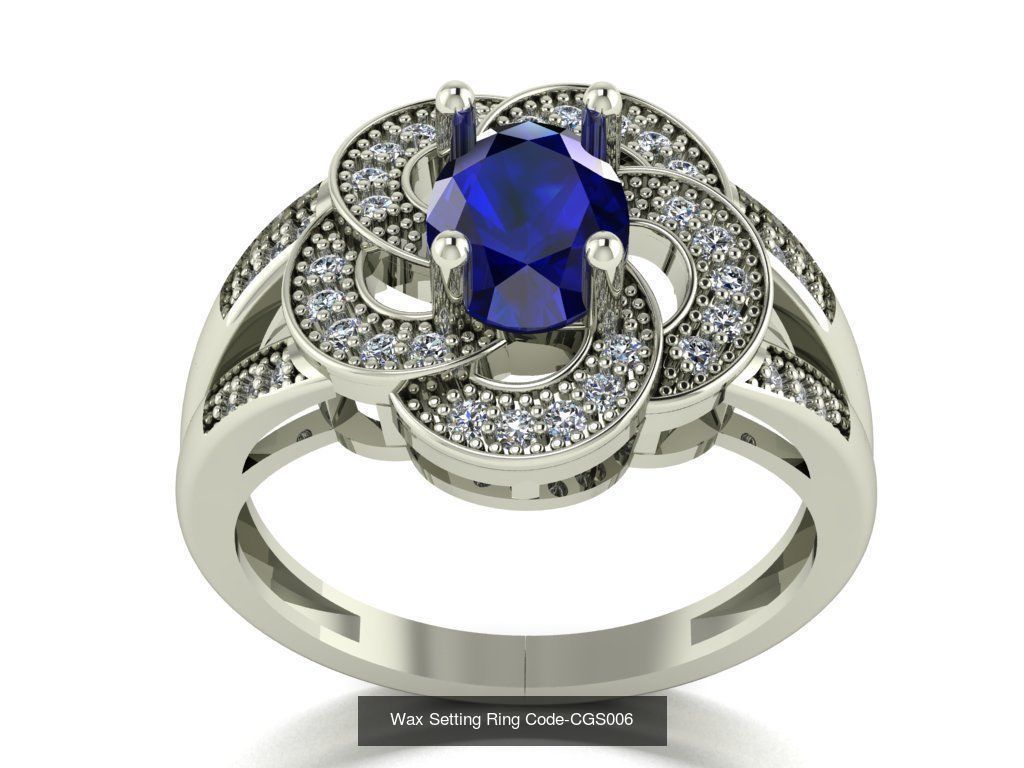 24 Wax Setting Ring Code-CGS001-CGS024 3D Model Collection_21