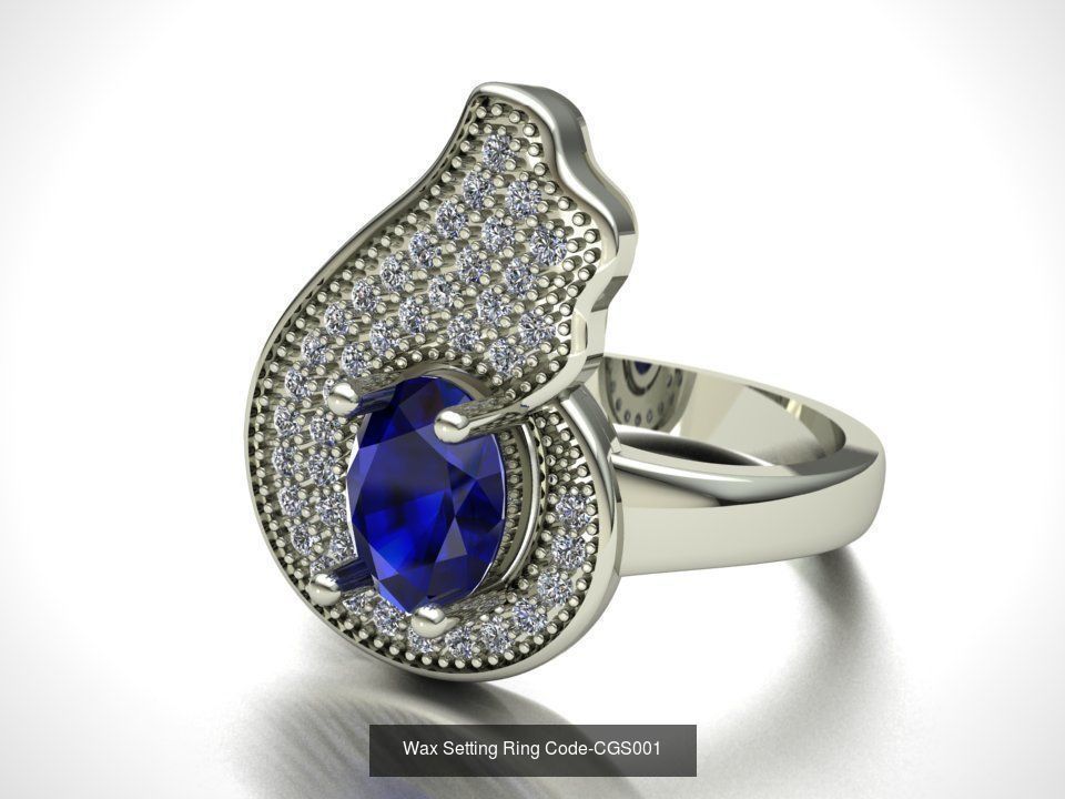 24 Wax Setting Ring Code-CGS001-CGS024 3D Model Collection_26