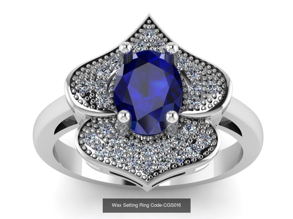 24 Wax Setting Ring Code-CGS001-CGS024 3D Model Collection_11