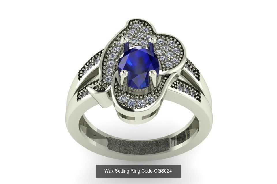 24 Wax Setting Ring Code-CGS001-CGS024 3D Model Collection_3