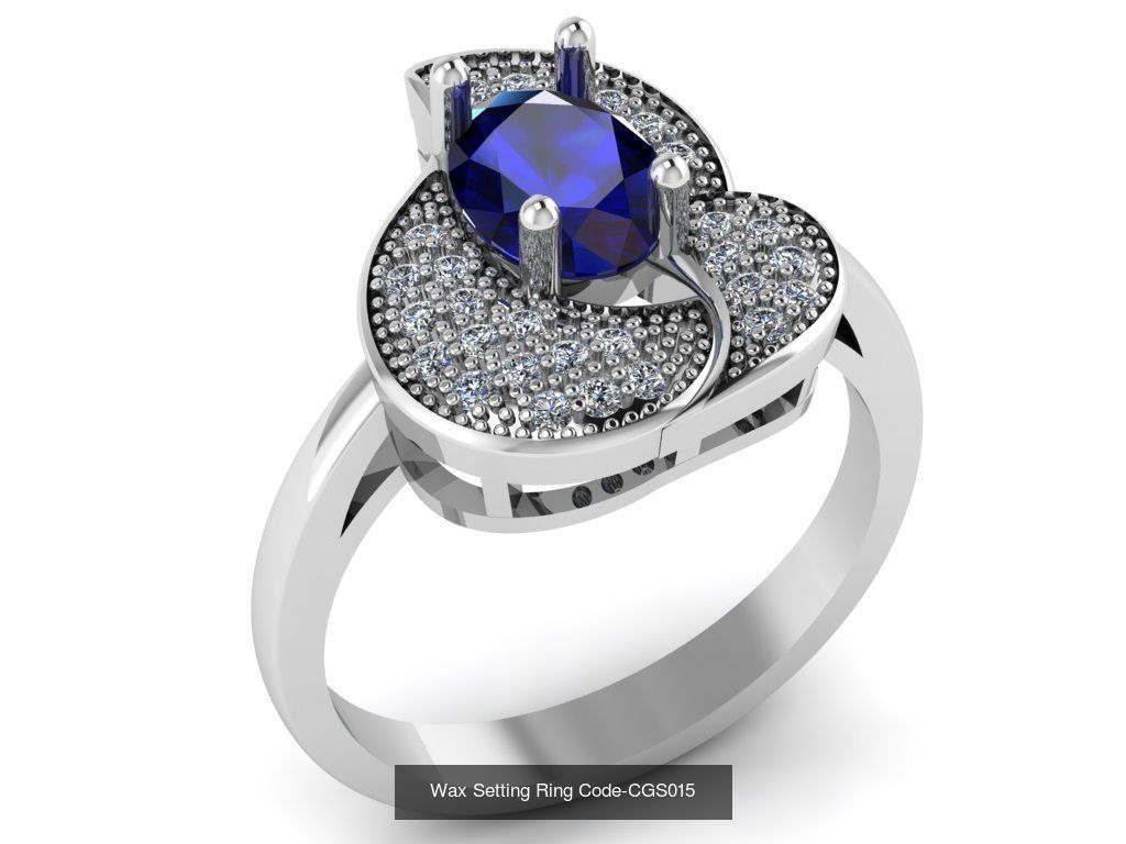 24 Wax Setting Ring Code-CGS001-CGS024 3D Model Collection_12