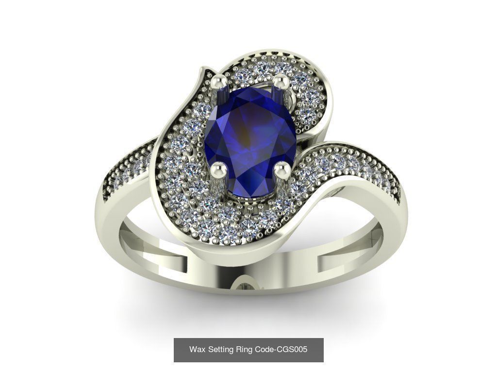 24 Wax Setting Ring Code-CGS001-CGS024 3D Model Collection_22