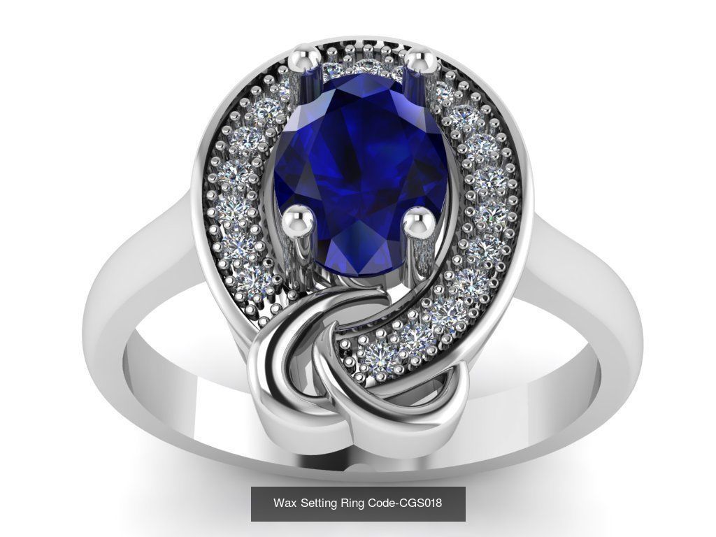 24 Wax Setting Ring Code-CGS001-CGS024 3D Model Collection_9