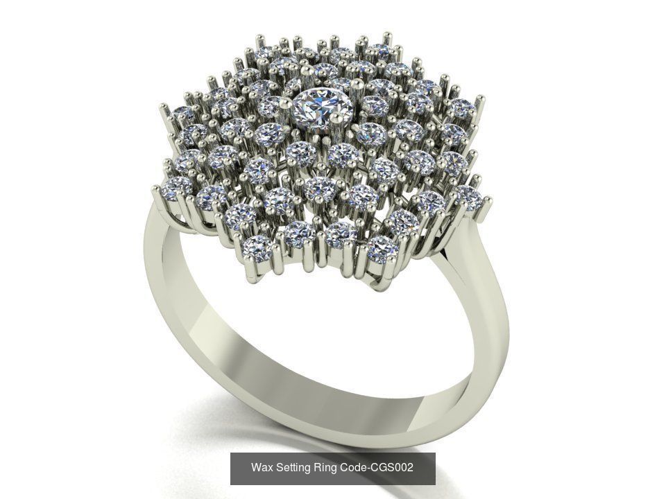 24 Wax Setting Ring Code-CGS001-CGS024 3D Model Collection_25