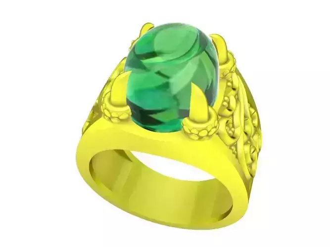 A5386 Oval Ruby Fashion Men Ring