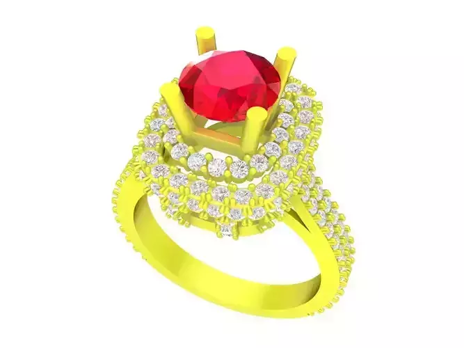 A5418 Luxury Diamond Halo Women Ring