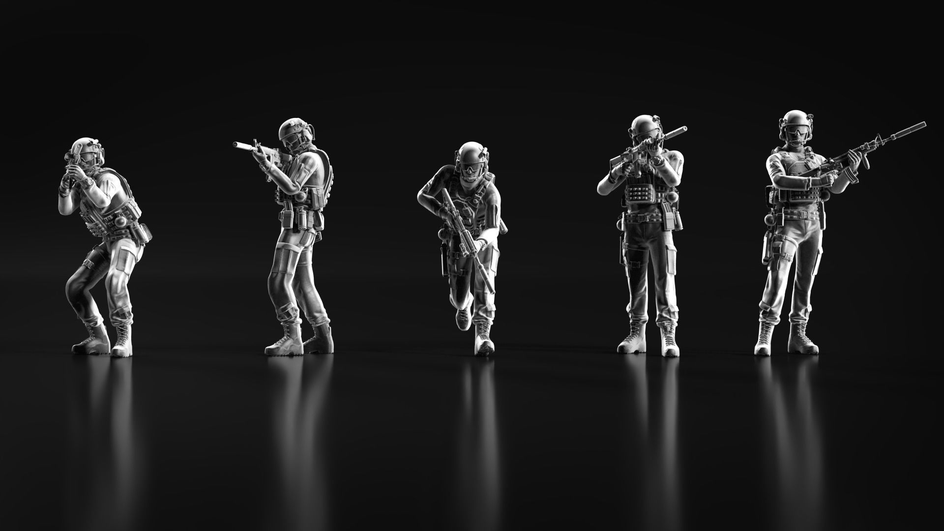 US Soldier Set 07 3D print model_5