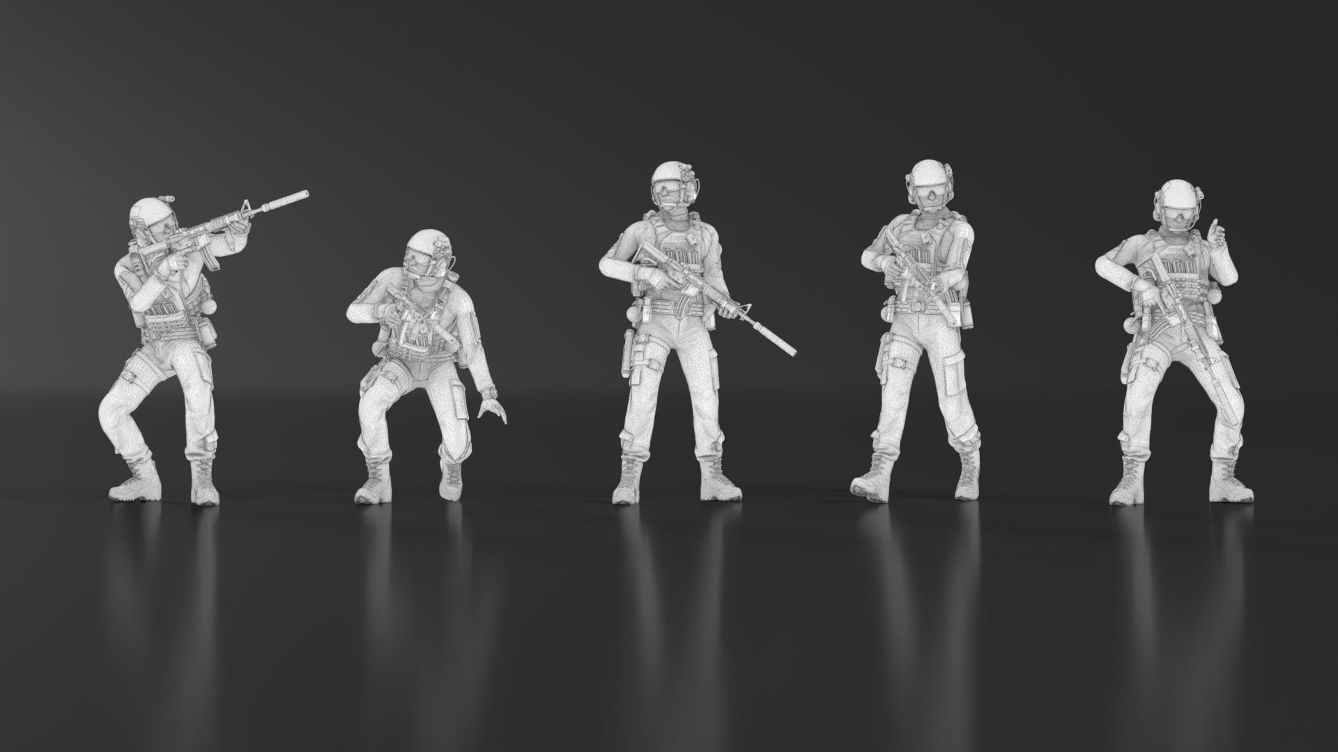 US Soldier Set 07 3D print model_16