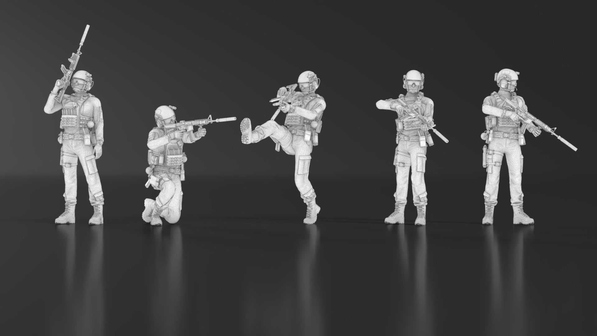 US Soldier Set 07 3D print model_17
