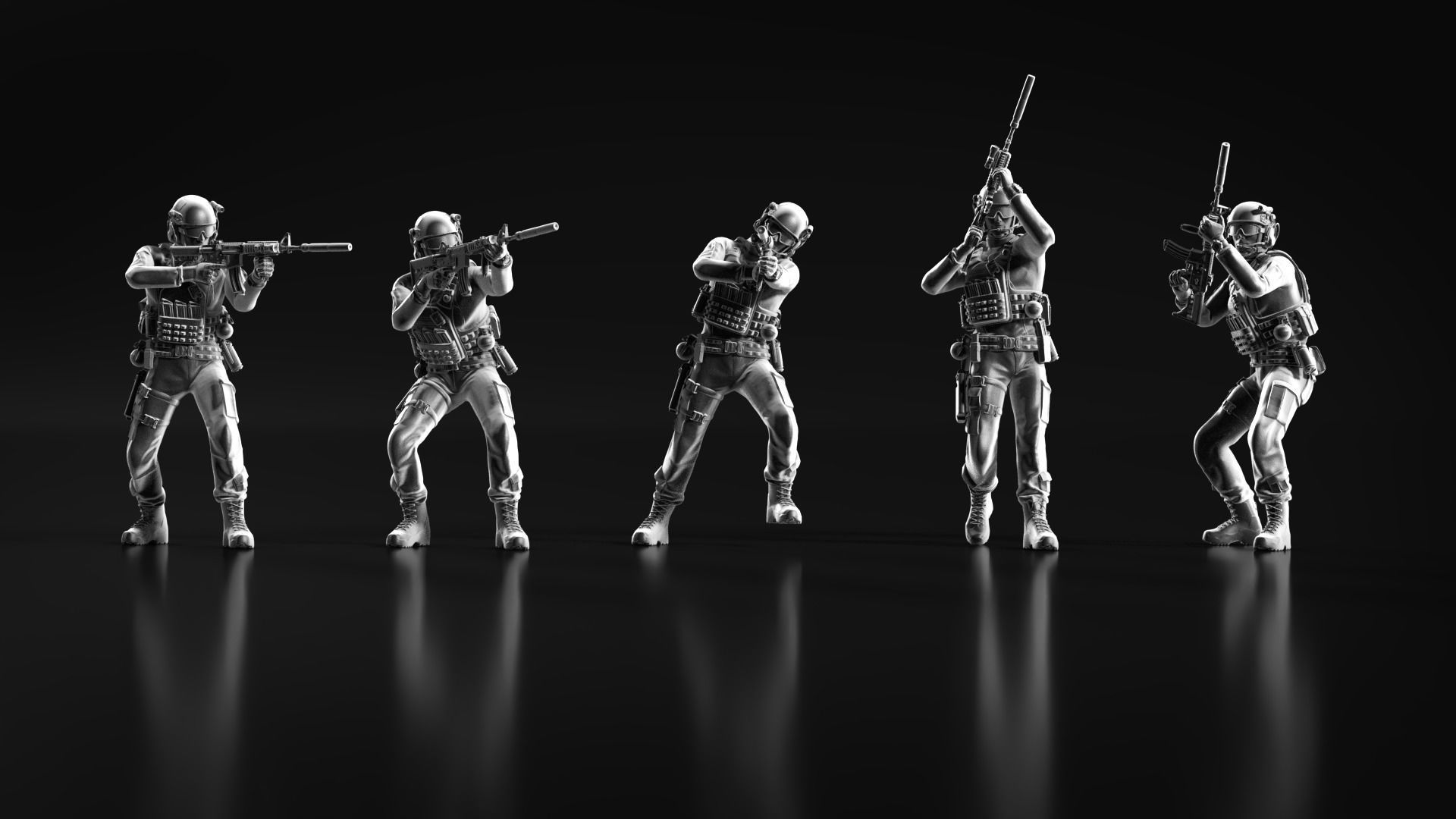 US Soldier Set 07 3D print model_3