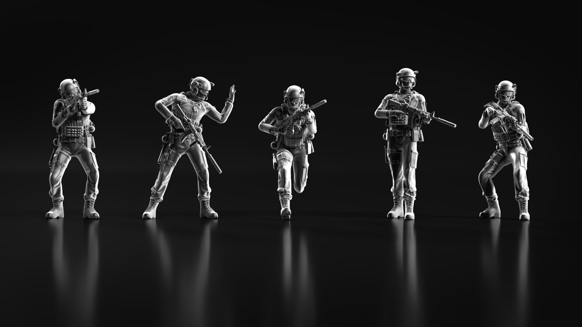 US Soldier Set 07 3D print model_6