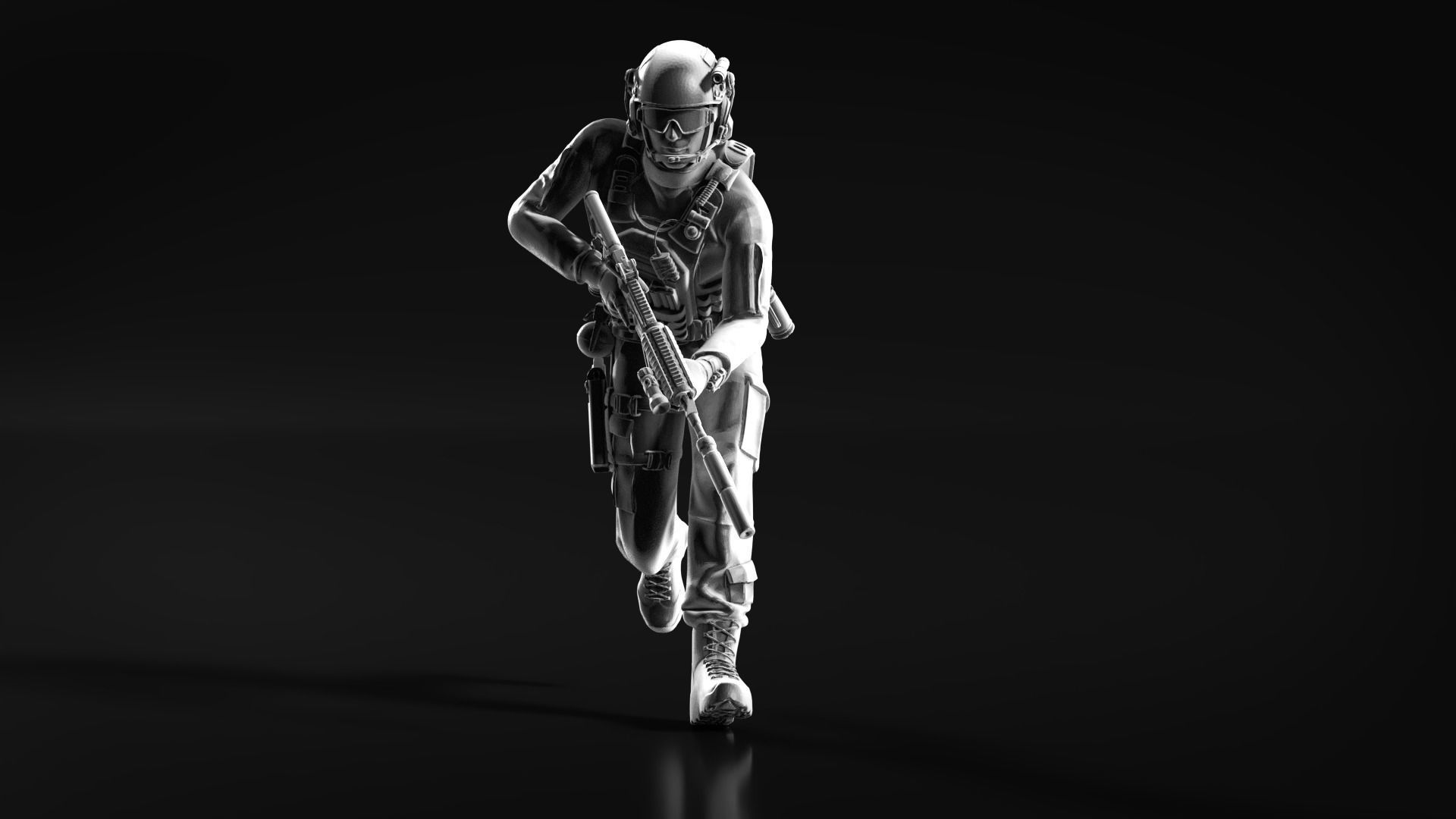 US Soldier Set 07 3D print model_2