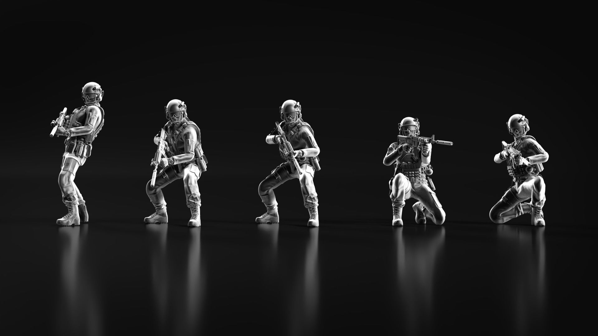 US Soldier Set 07 3D print model_10