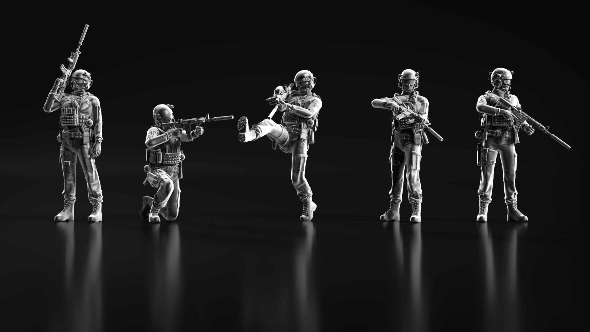 US Soldier Set 07 3D print model_8