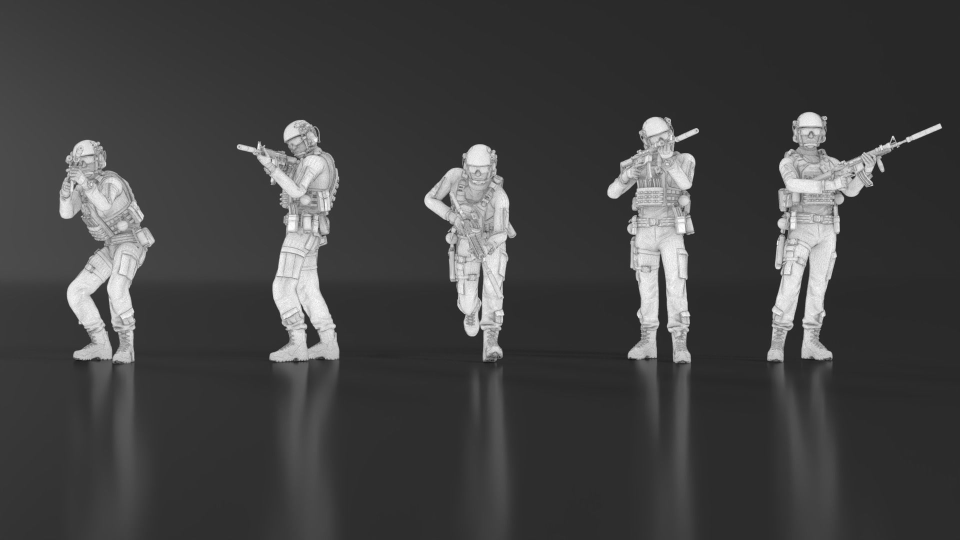US Soldier Set 07 3D print model_14