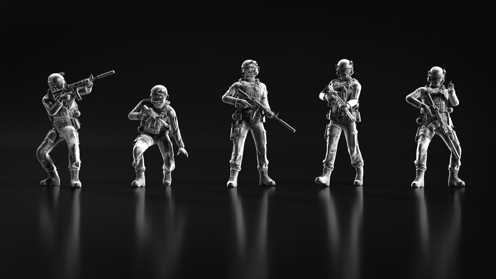 US Soldier Set 07 3D print model_7