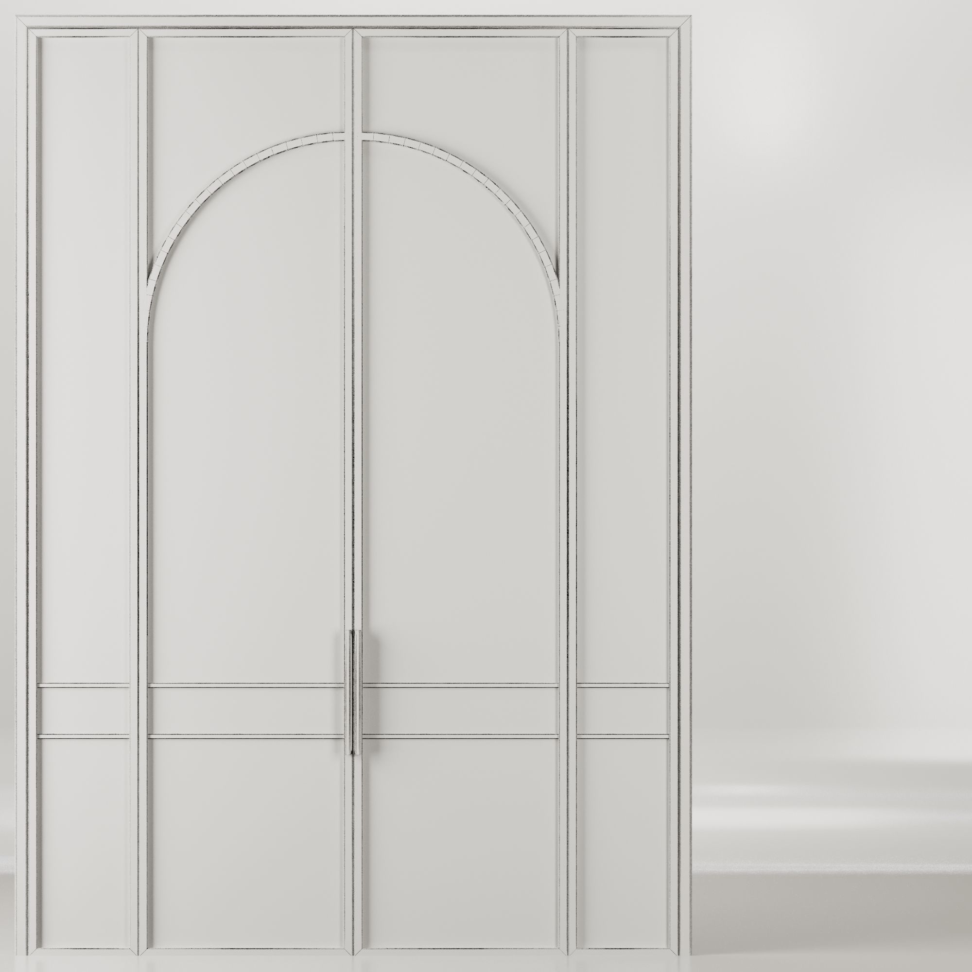 Entrance door set19 3D model_3