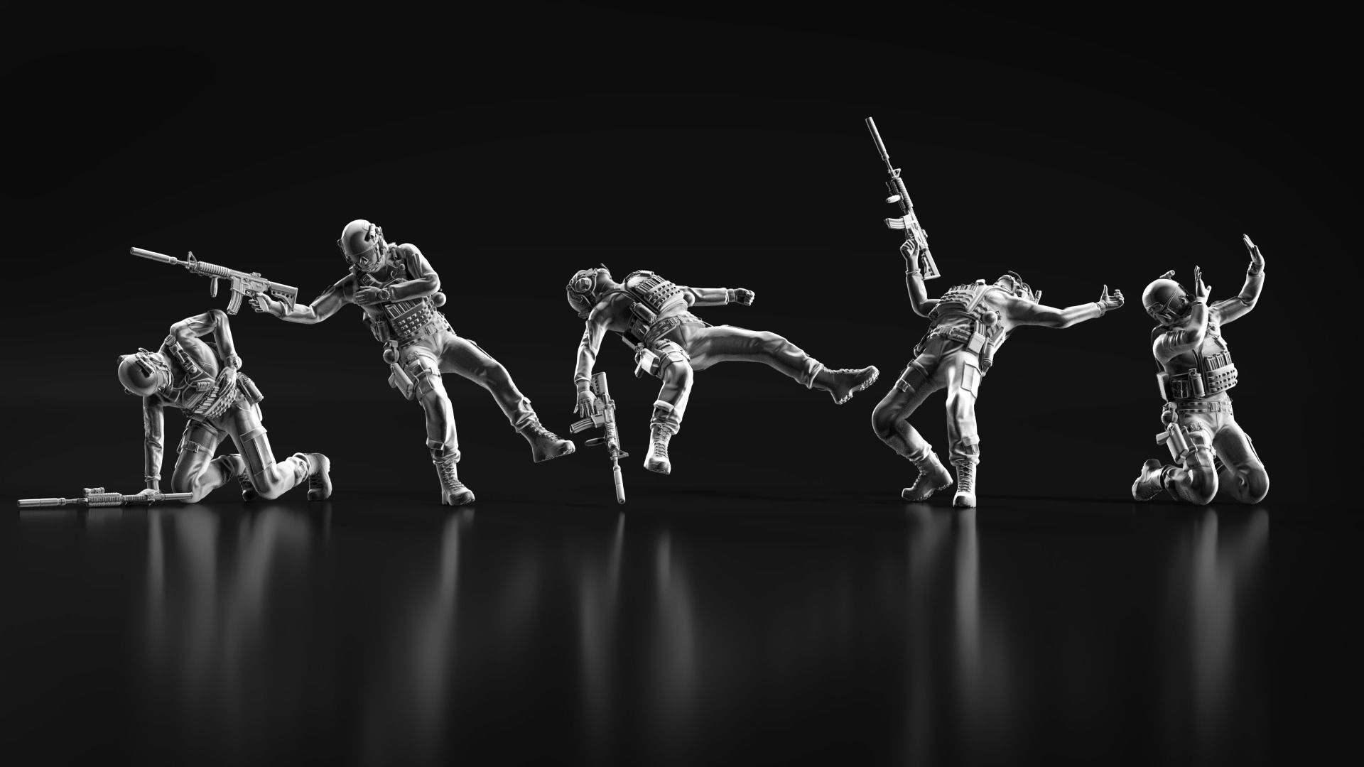 US Soldier Set 08 3D print model_3