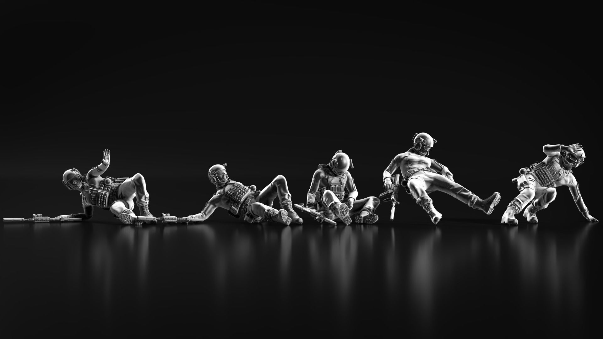 US Soldier Set 08 3D print model_5