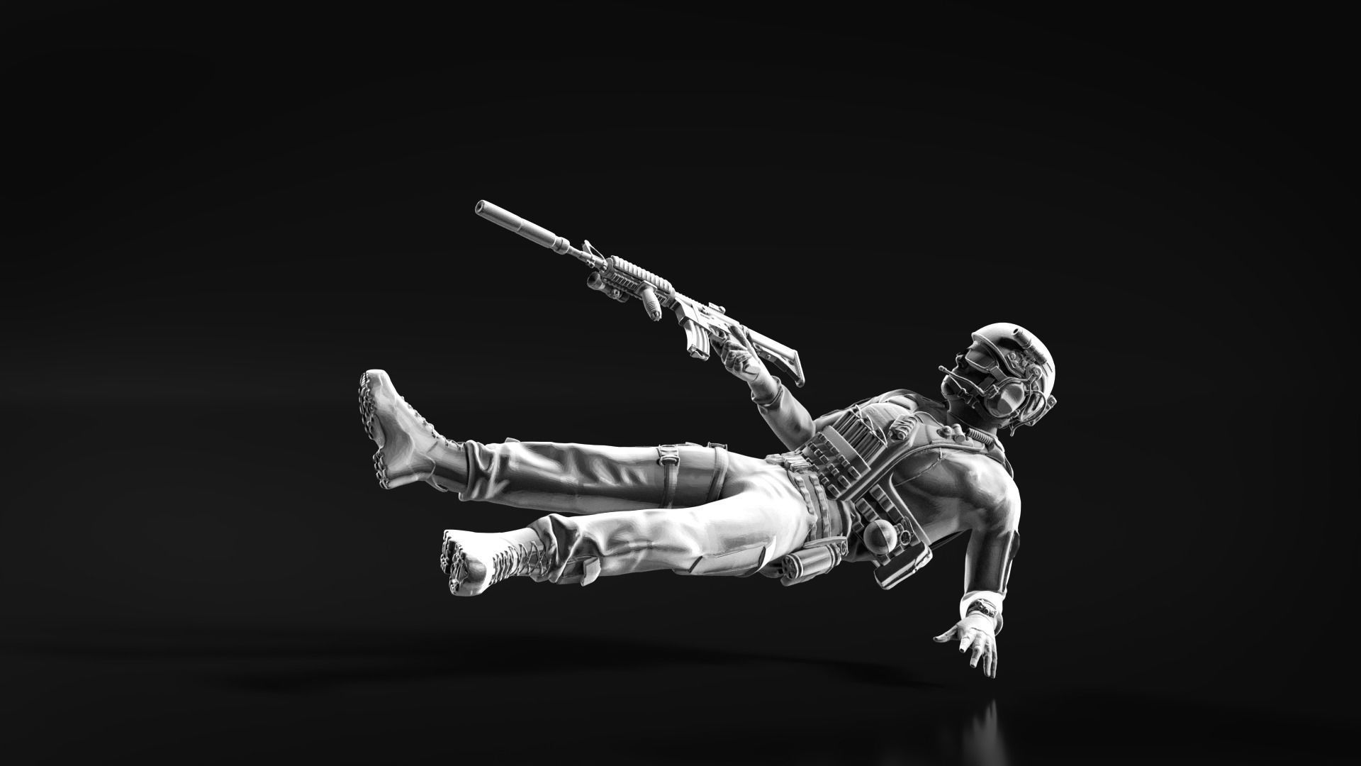 US Soldier Set 08 3D print model_2