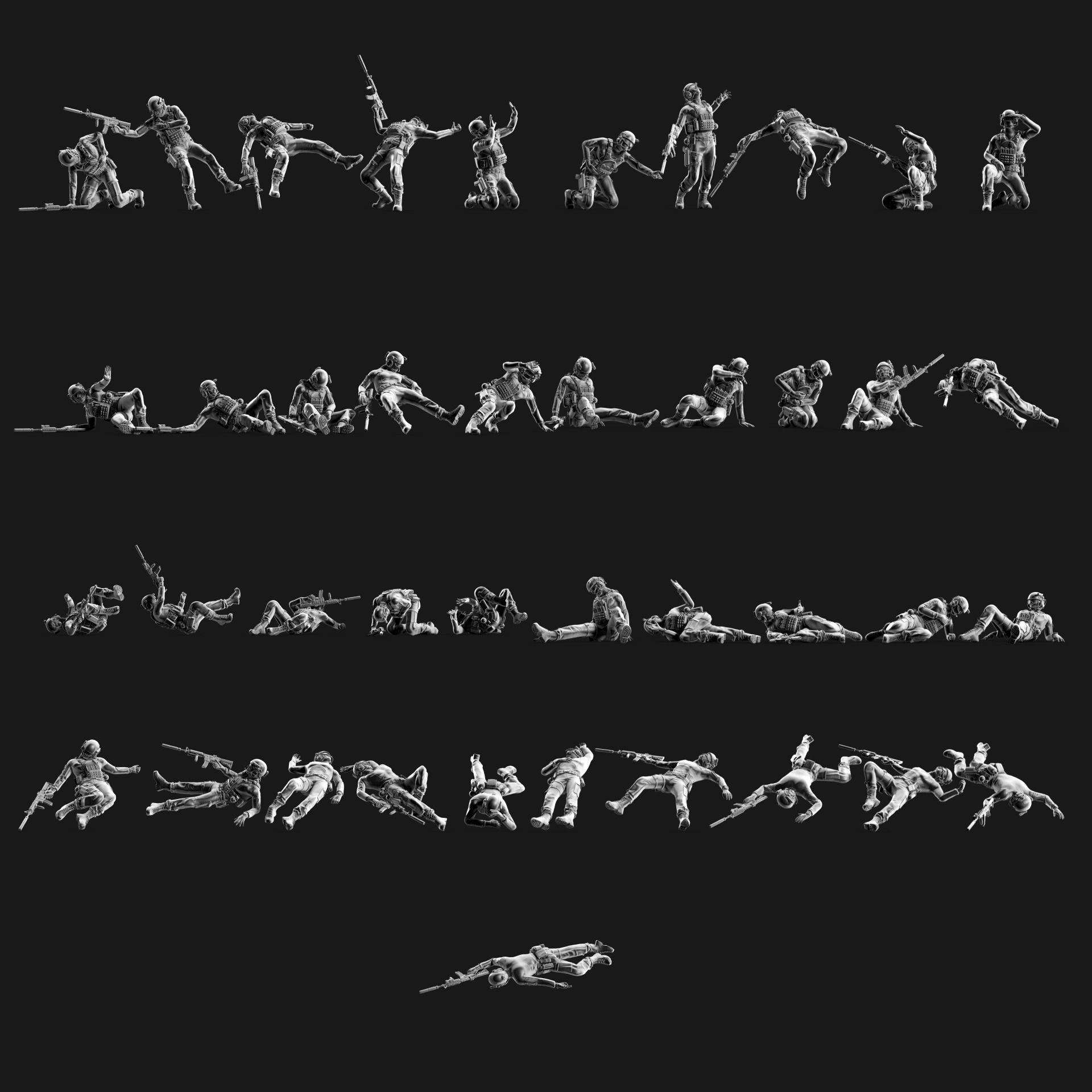 US Soldier Set 08 3D print model_1