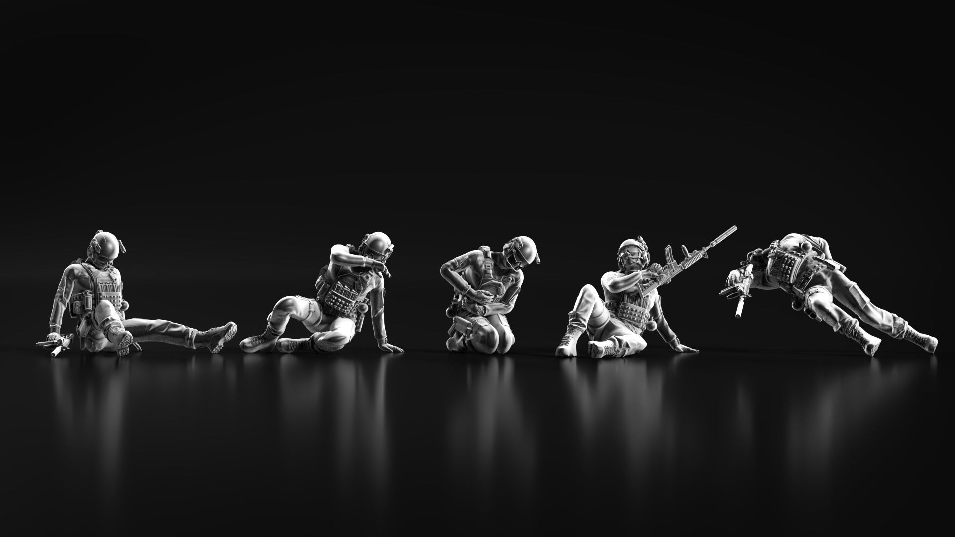 US Soldier Set 08 3D print model_6