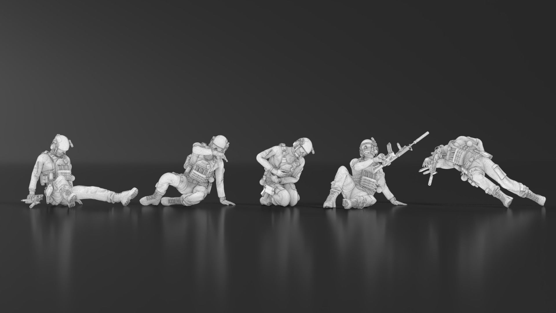 US Soldier Set 08 3D print model_15