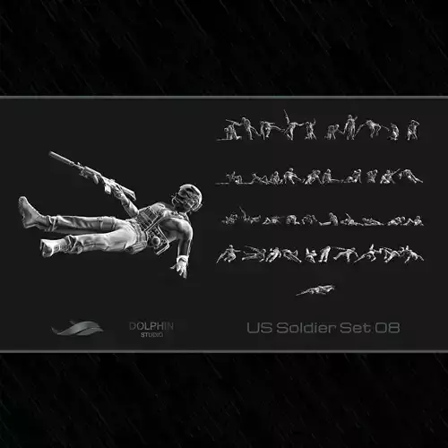 US Soldier Set 08 3D print model