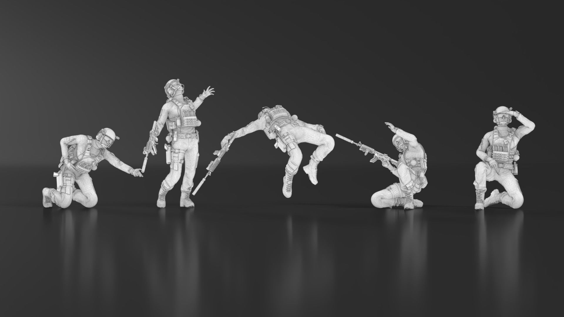 US Soldier Set 08 3D print model_13