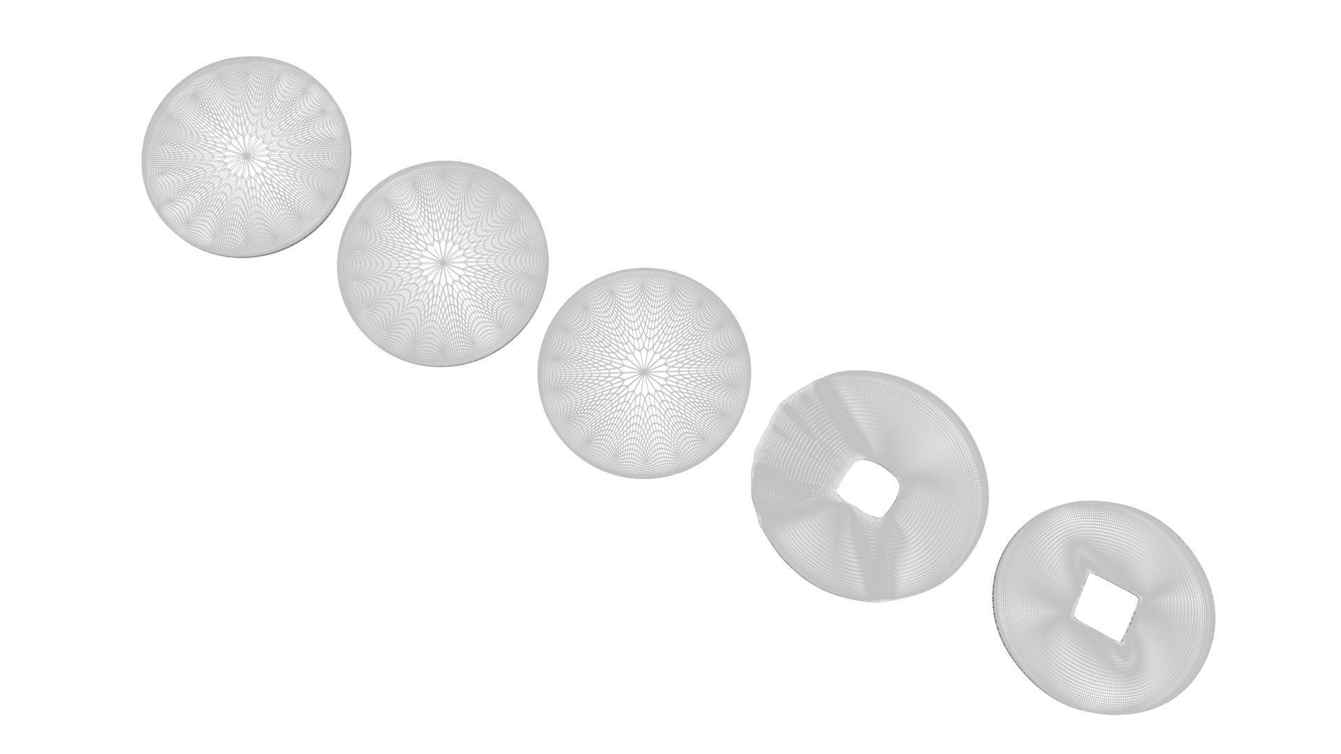 Chinese Coins Set 3D model_25