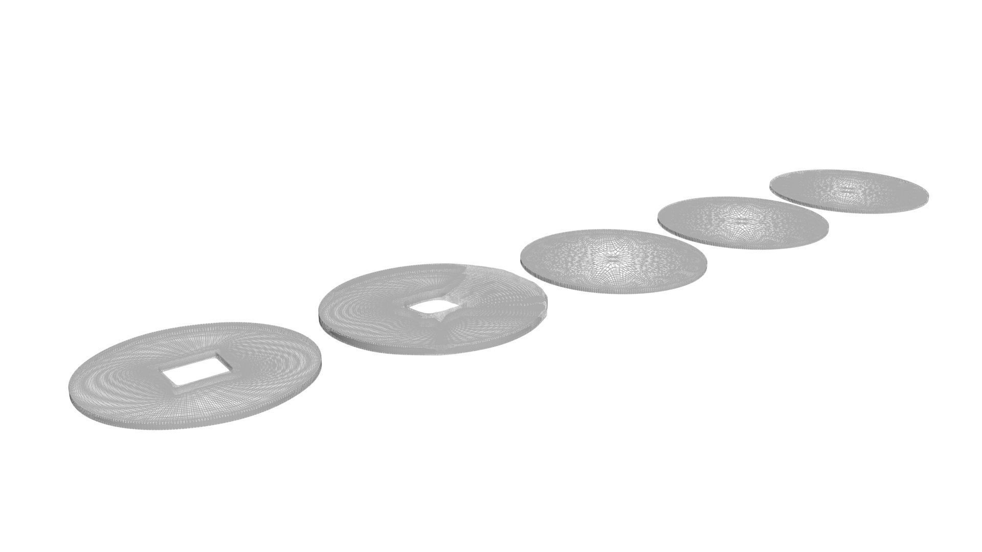Chinese Coins Set 3D model_23