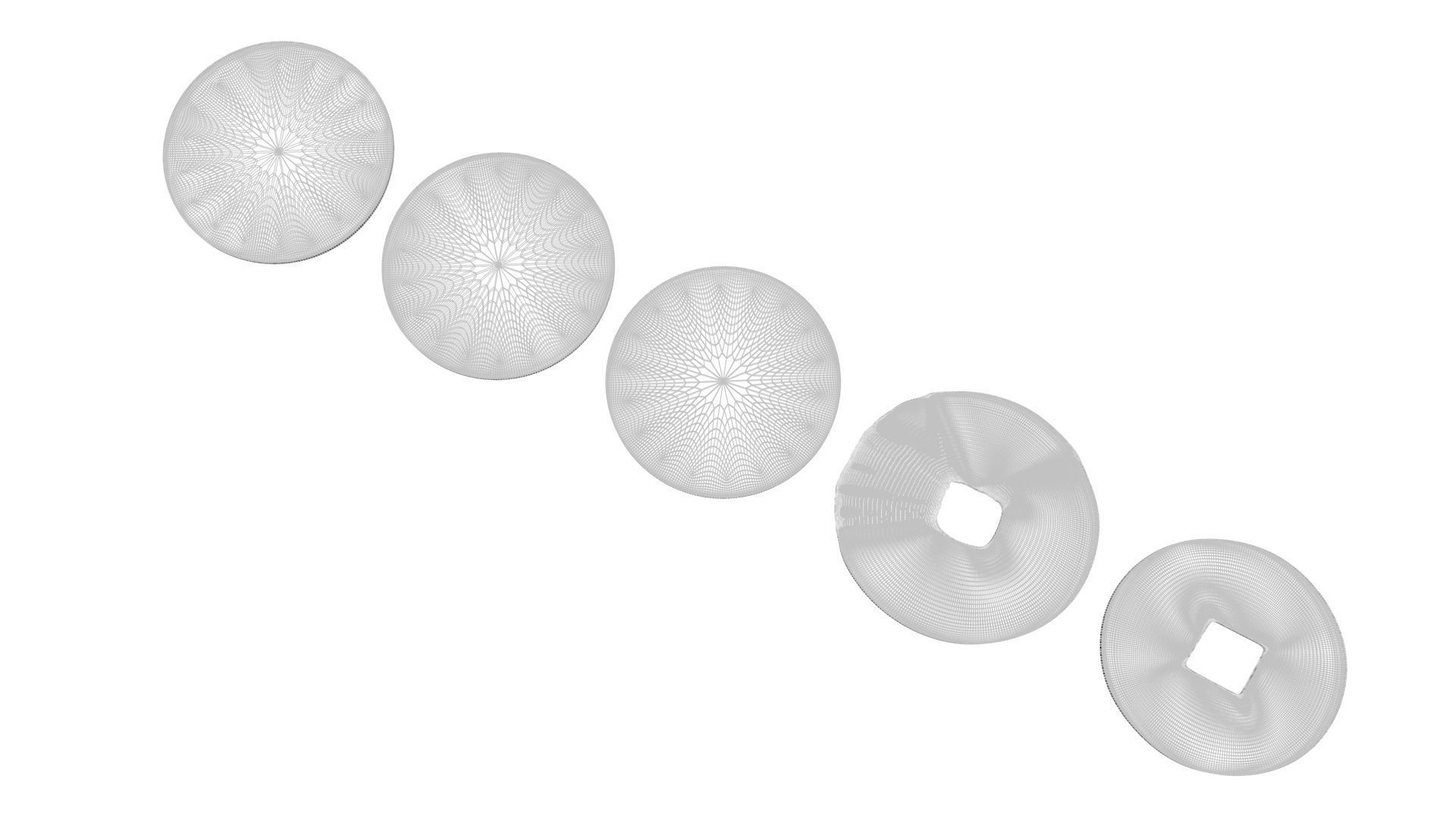 Chinese Coins Set 3D model_22