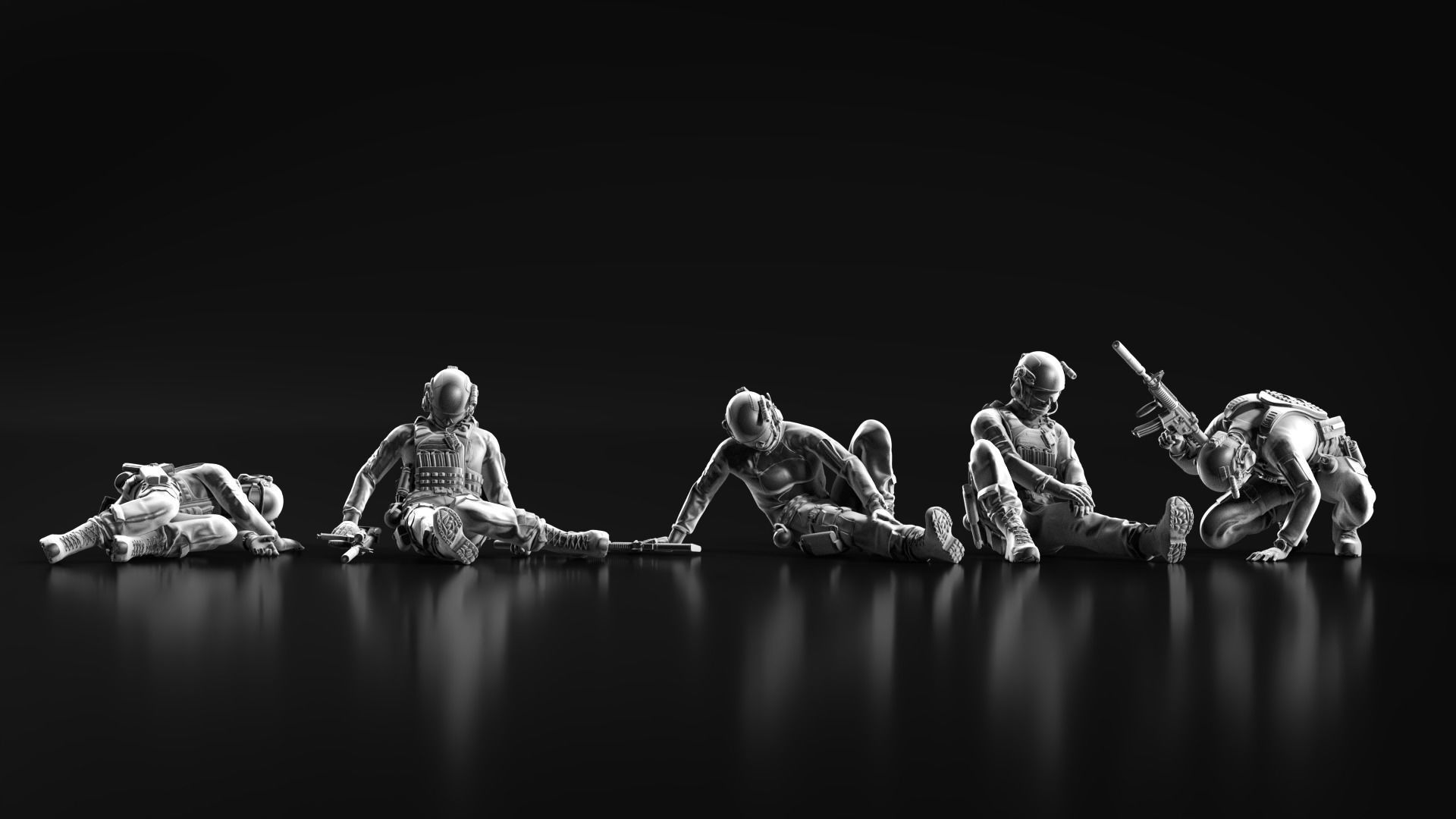 US Soldier Set 09 3D print model_8