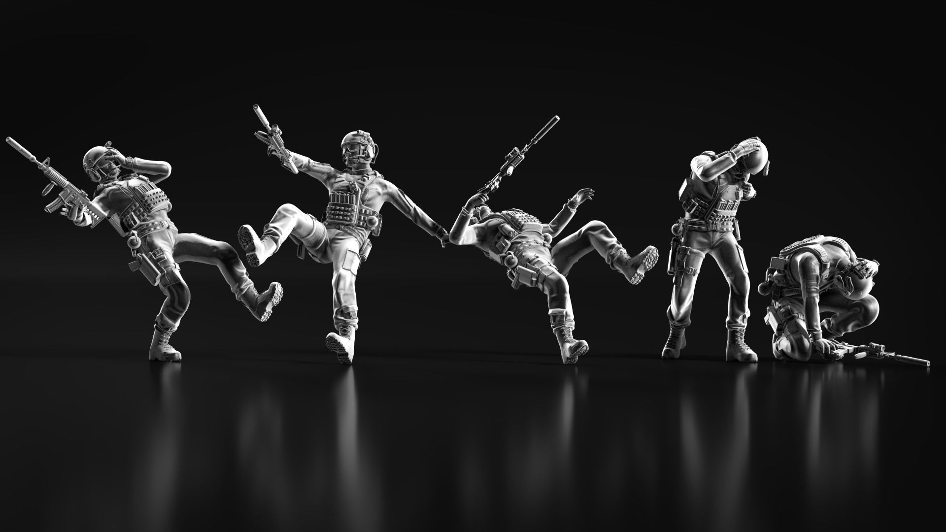 US Soldier Set 09 3D print model_4