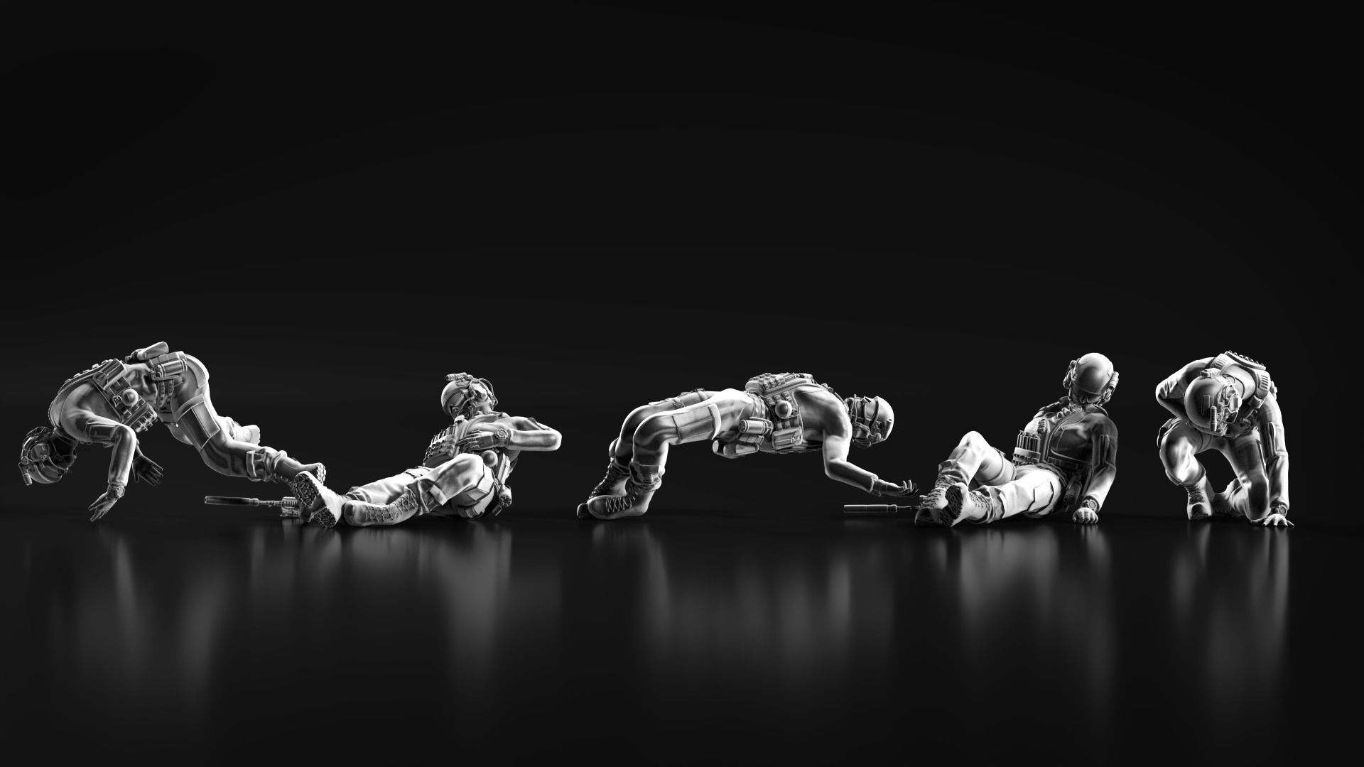 US Soldier Set 09 3D print model_7