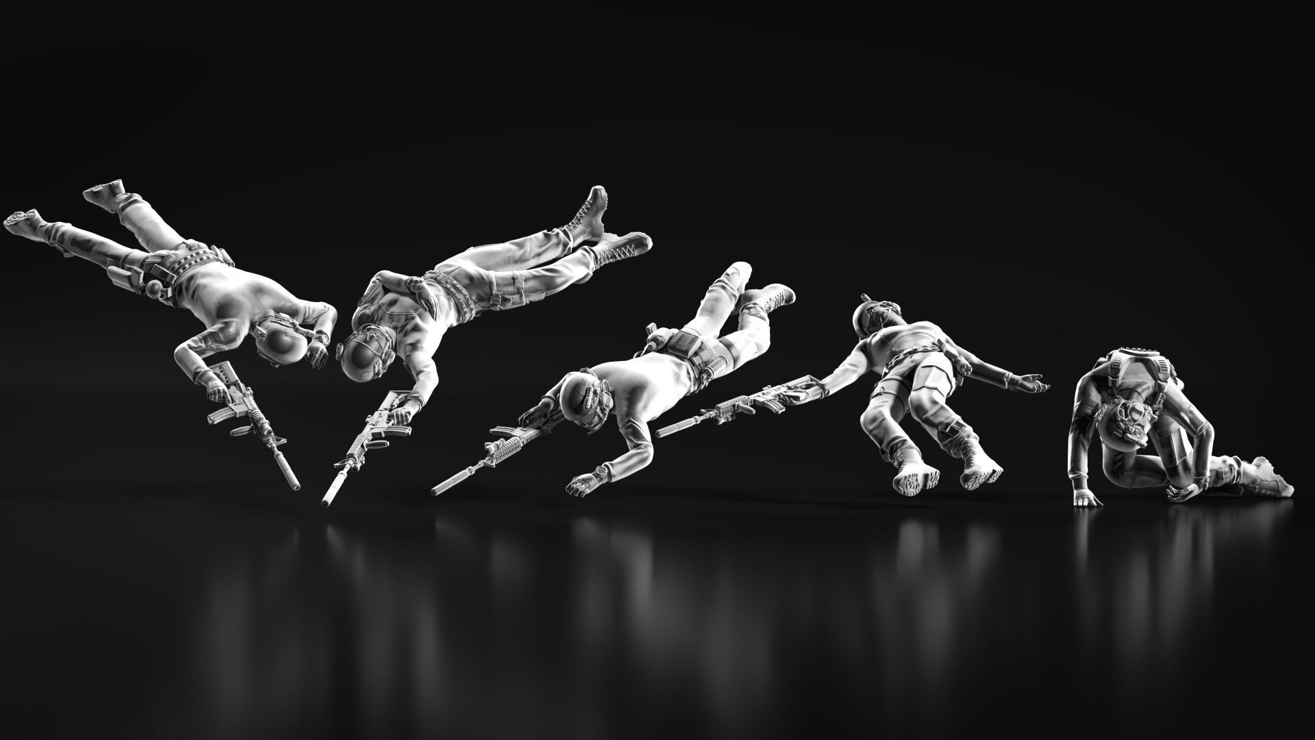 US Soldier Set 09 3D print model_9